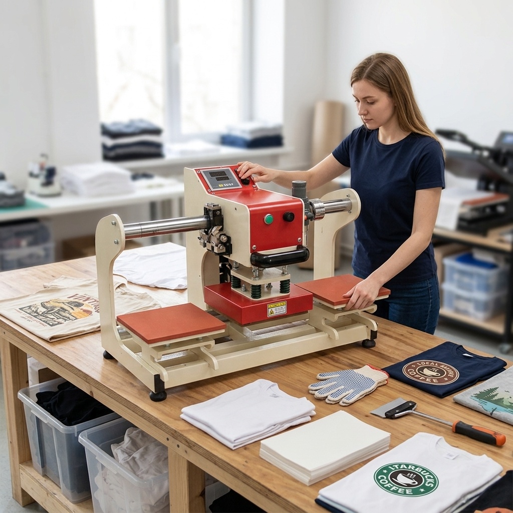 Leatherwork Press - Двухстанционный пневматический автоматический термопресс для непрерывной