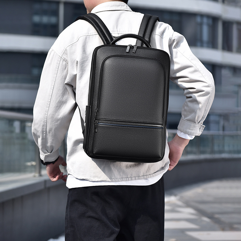 Leather Work Bag Mens - Мужской рюкзак из ПУ кожи, с