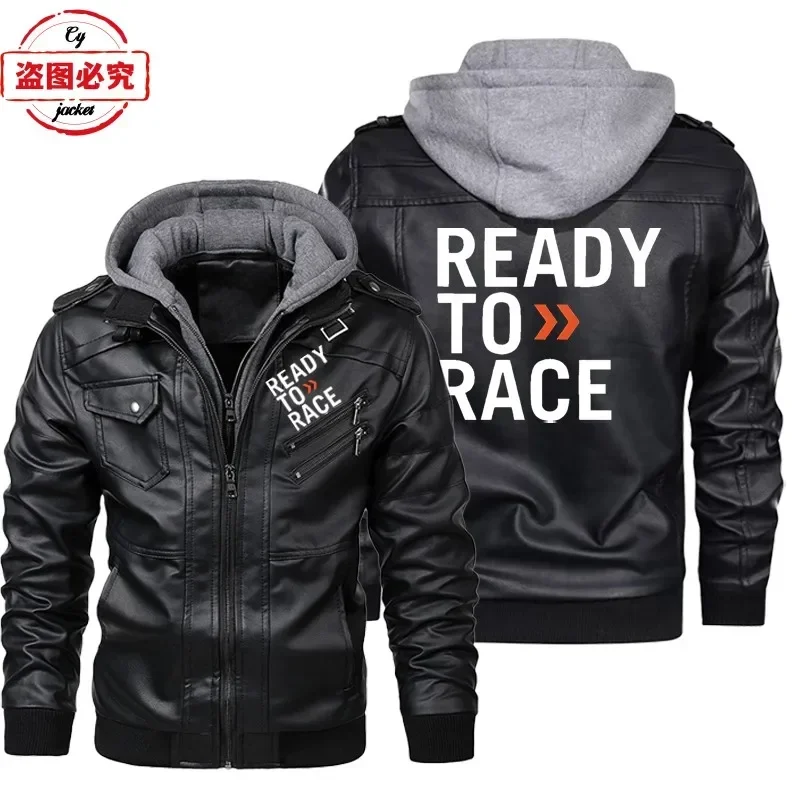 Leather Work Jacket With Hood - Кожаная куртка с капюшоном для мотокросса