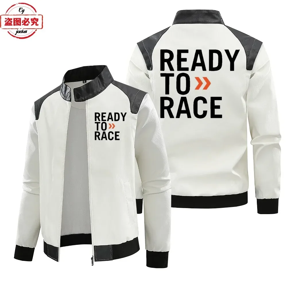 Leather Work Jacket With Hood - Кожаная куртка с капюшоном для гонок