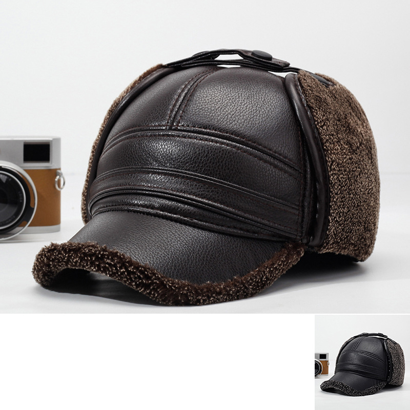 Leather Work Hat - 2026Новая зимняя мужская кепка из искусственной