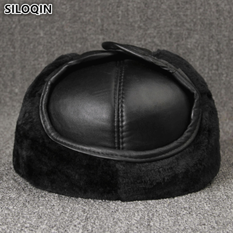 Leather Work Hat - Кепки из натуральной кожи, зимние теплые