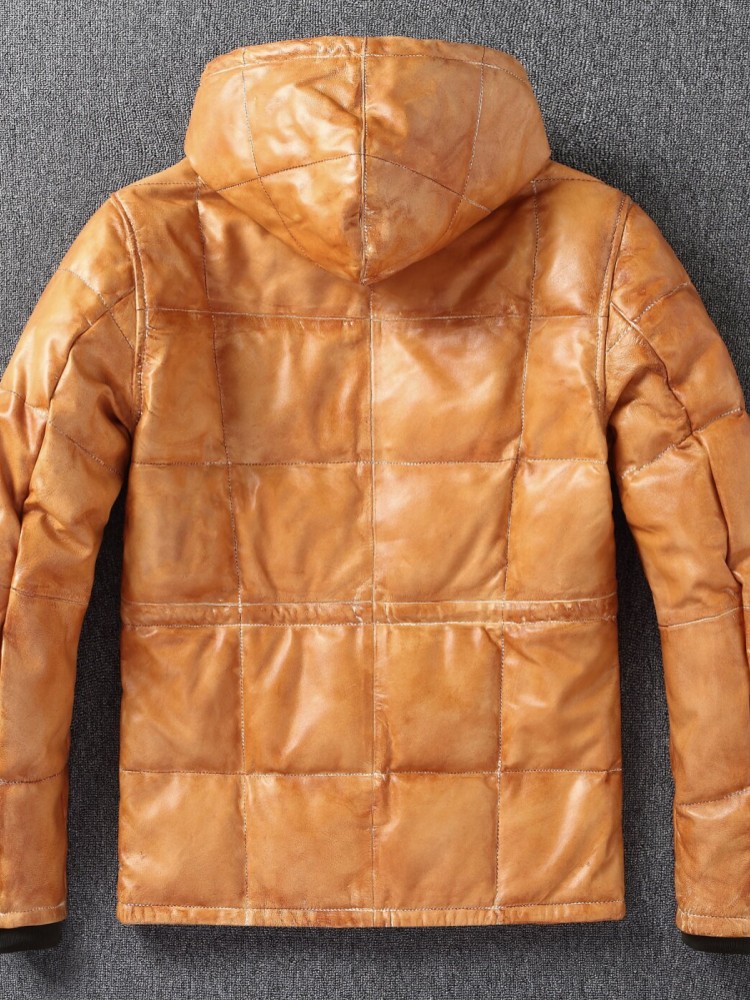 Зимняя мужская куртка из натур – обзор и цена Leather Work Jacket With Hood