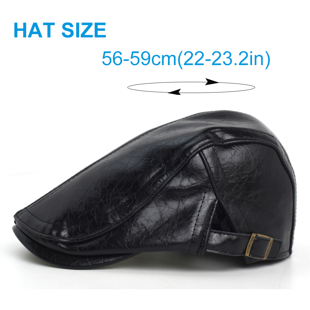 Кепка-газетчица из ПУ для мужч – обзор и цена Leather Work Hat