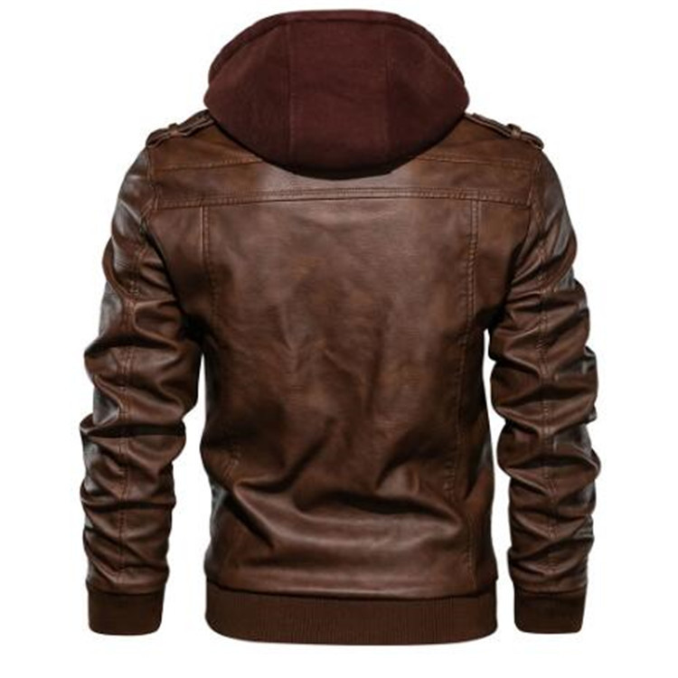 Мужские куртки с капюшоном, ку – обзор и цена Leather Work Jacket With Hood