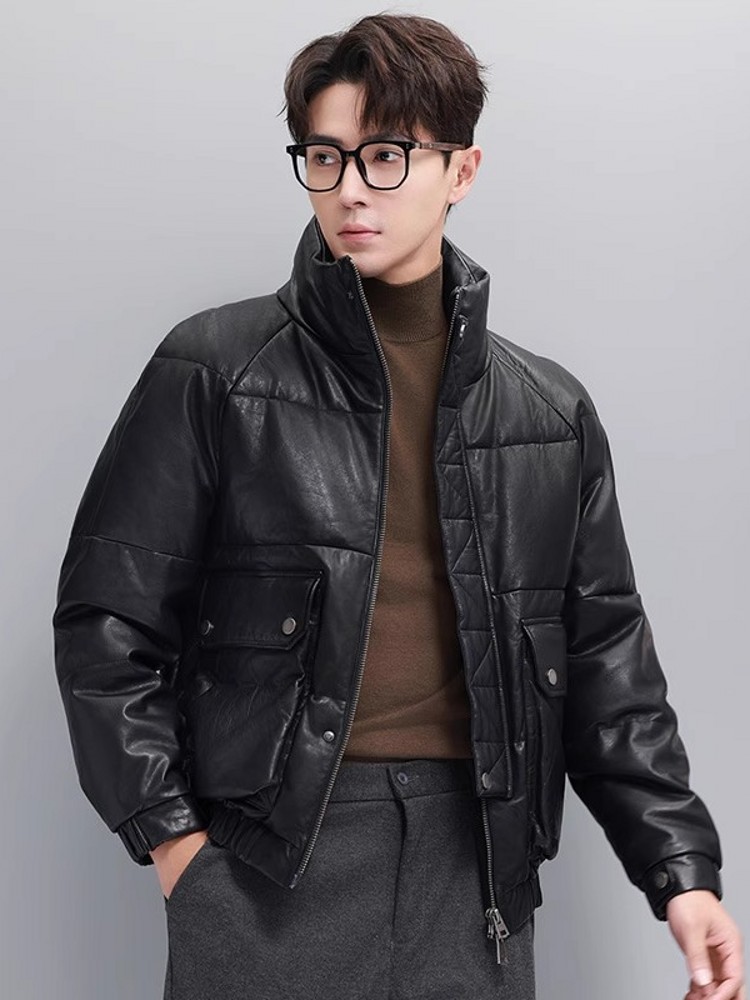 Зимняя мужская теплая куртка н – обзор и цена Leather Work Jacket With Hood