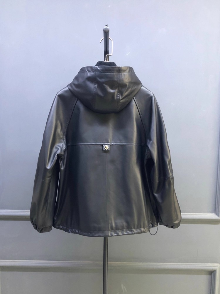 Горячая распродажа: осенняя же – обзор и цена Leather Work Jacket With Hood