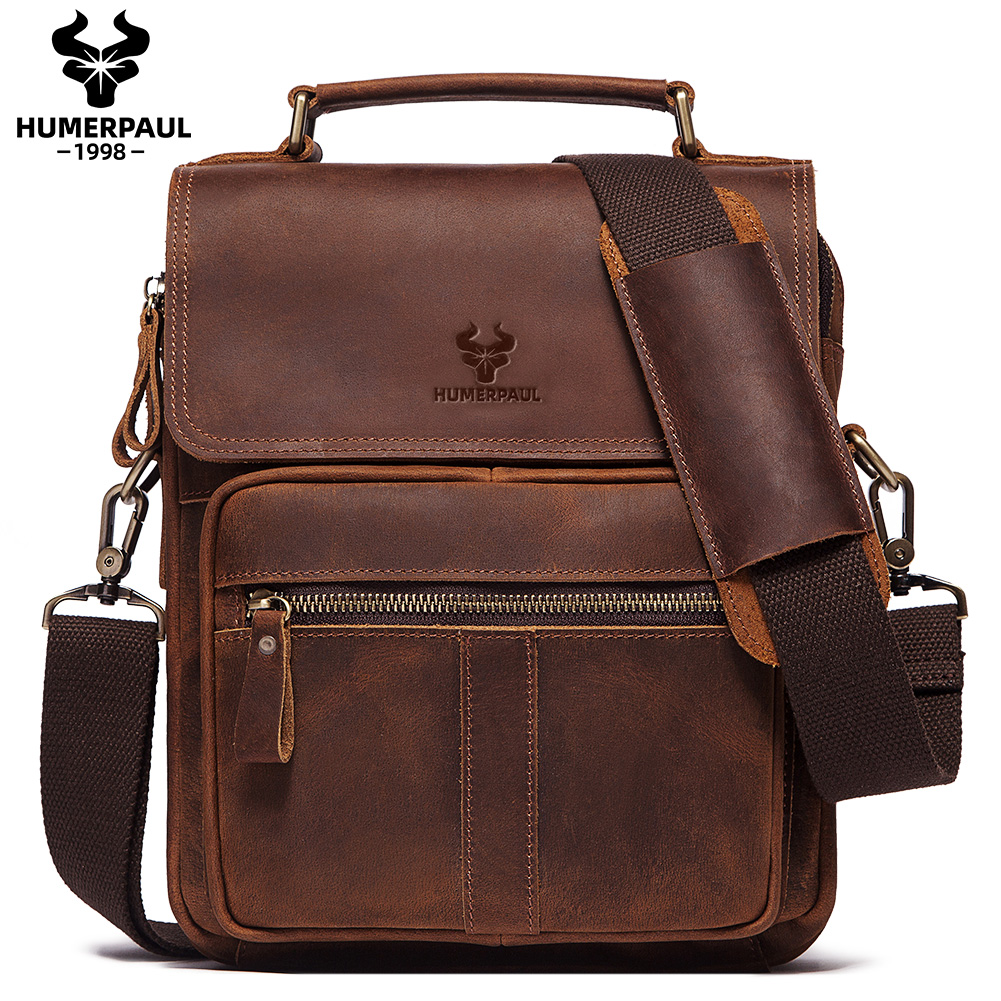HUMERPAUL мужская сумка через  – обзор и цена Leather Work Bag Mens